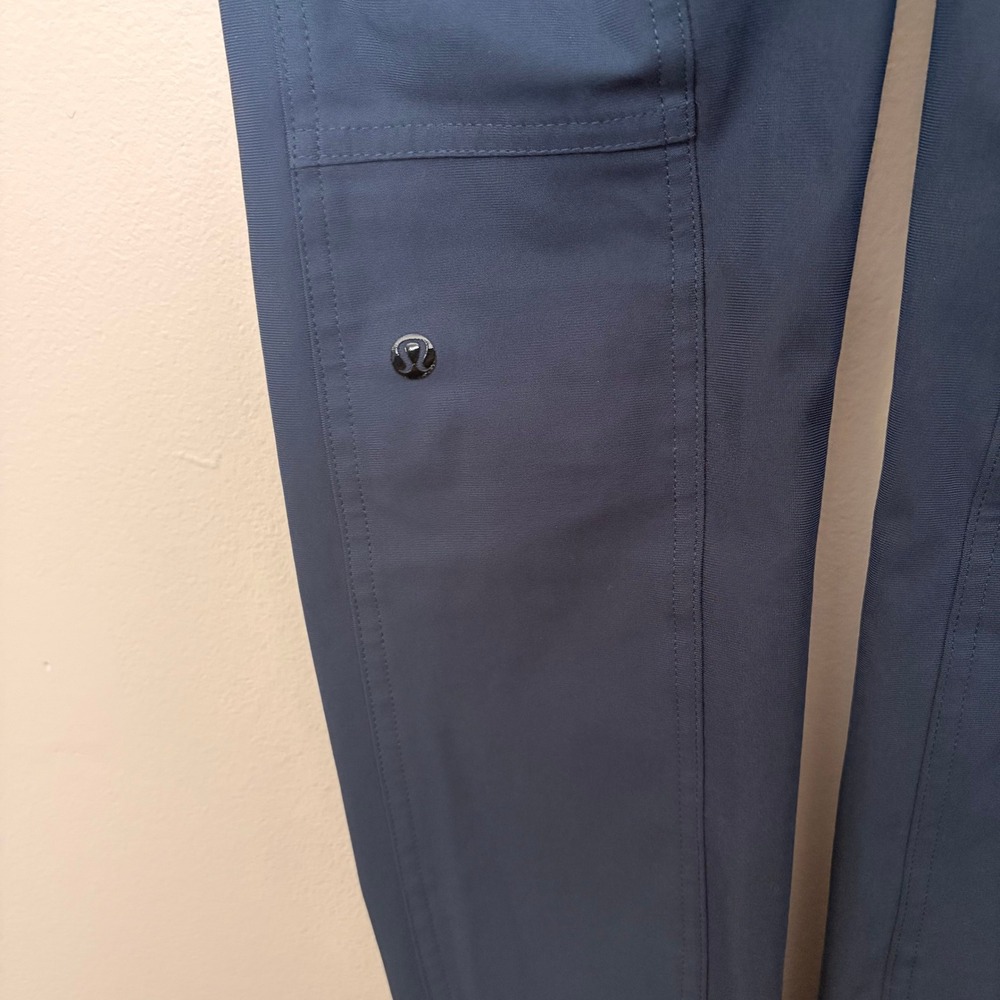 Lululemon Pants Bust A Move Moto Commute Women 4 Obsidian Blue‎ Slim Athletic - Picture 3 of 8